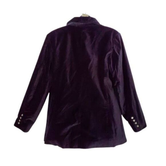 NWT Jessica London Black Velvet Blazer Crest Buttons Plus Sz 14 Classic Festive - Picture 3 of 10